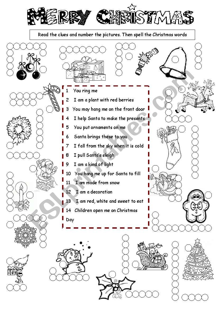 Christmas worksheet