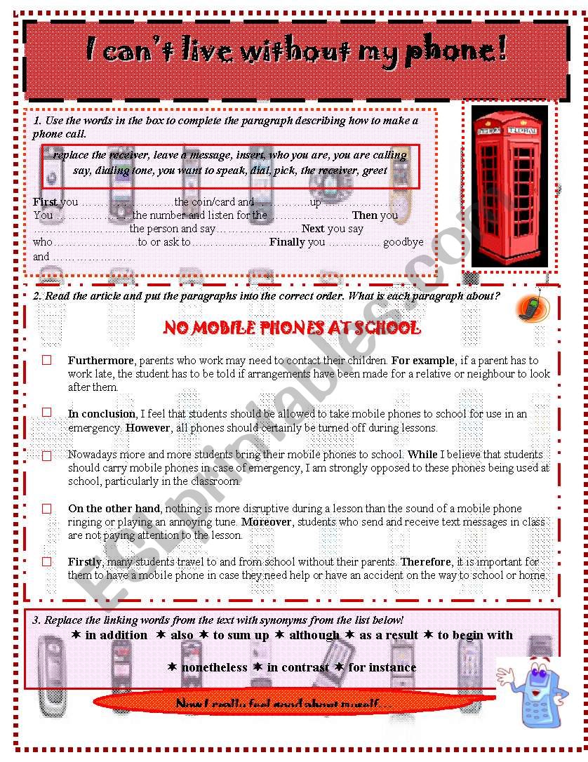 how to make a phone call worksheet