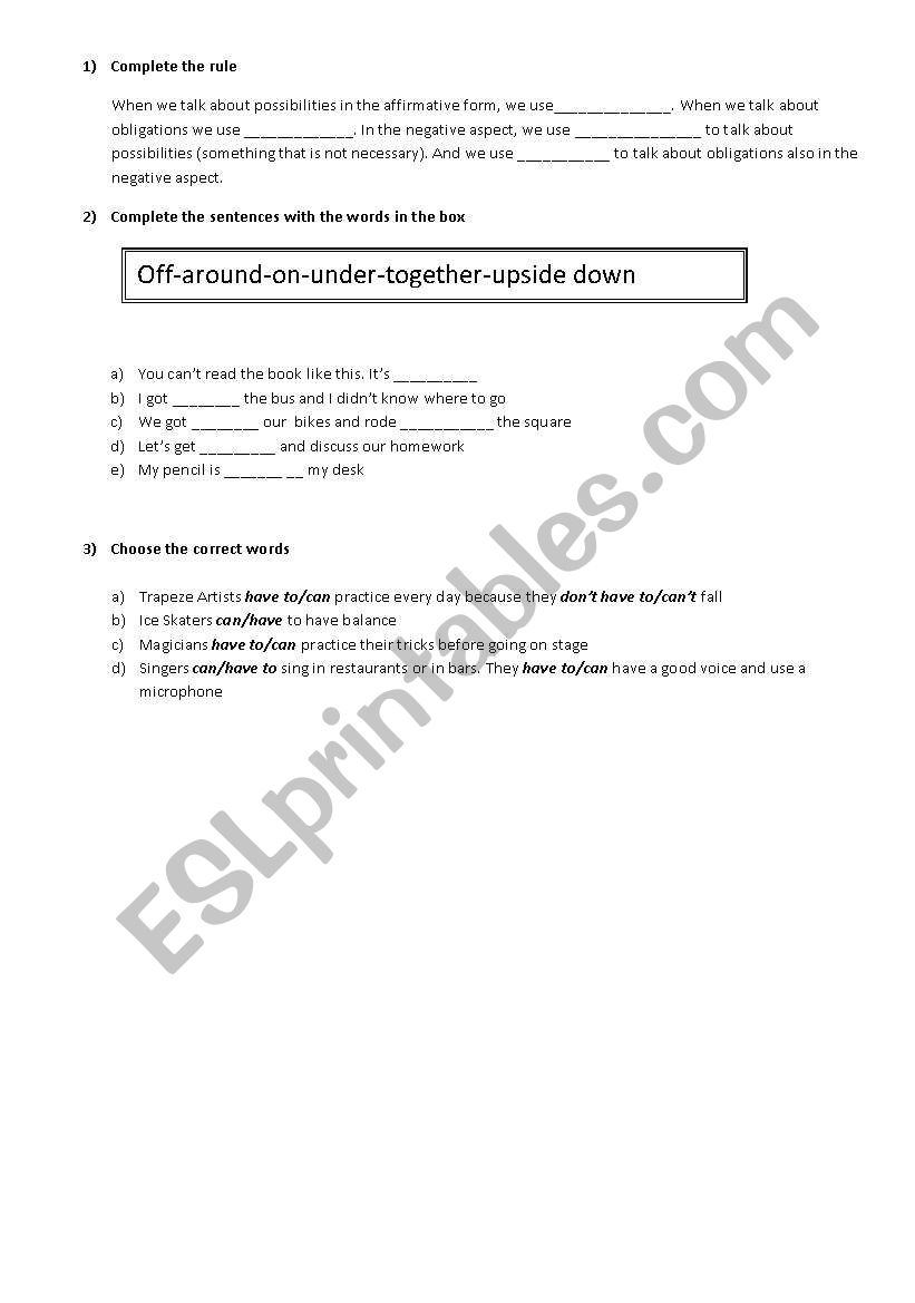 Performers- Abilities and Obligations