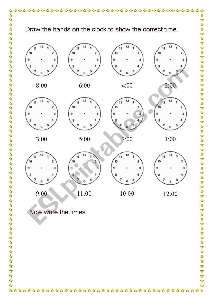 Time worksheet