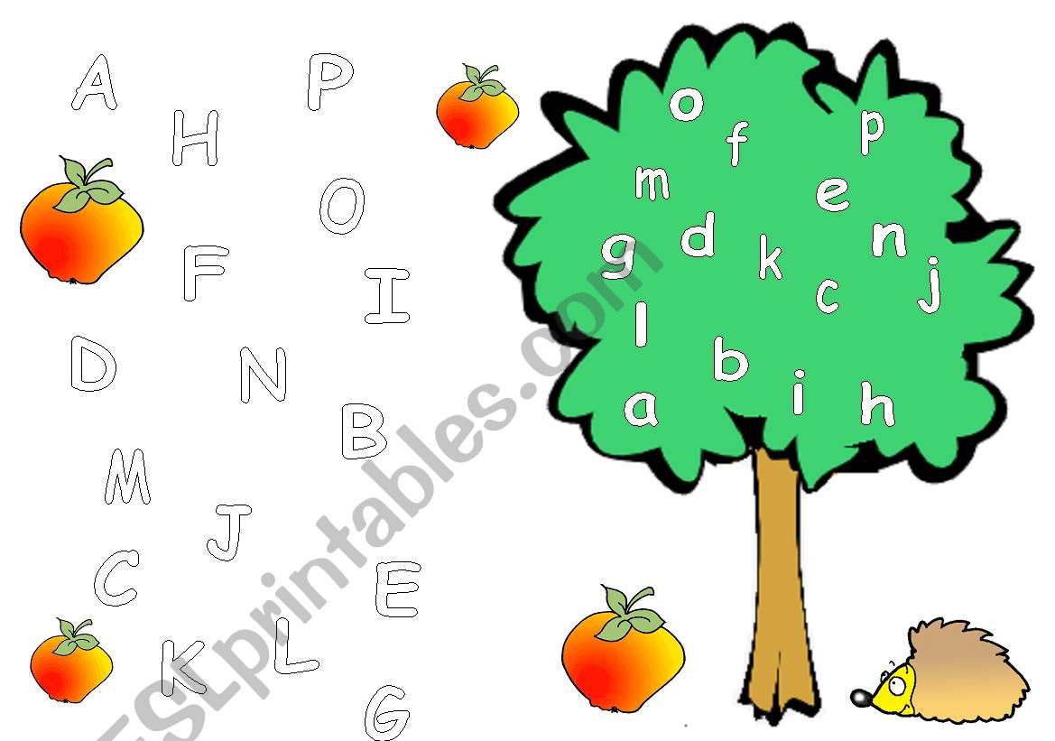 alphabet matching-1 worksheet