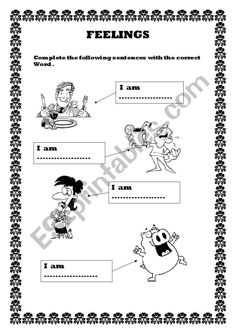 Feelings worksheet