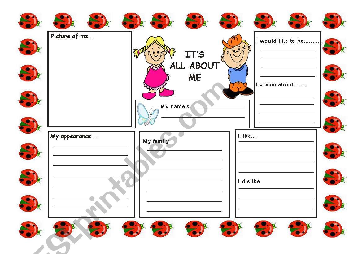It is all about me! worksheet