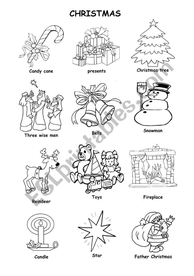 Christmas Picture Dictionary worksheet