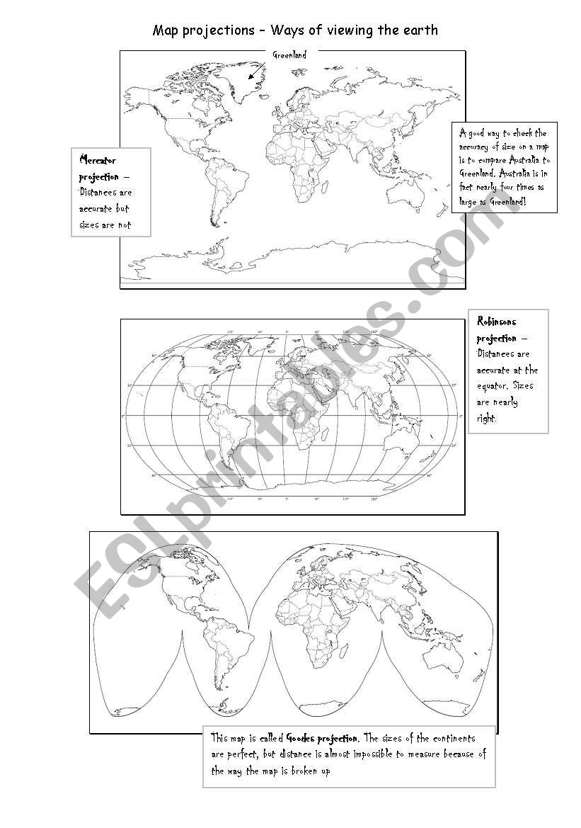 Map Projections worksheet