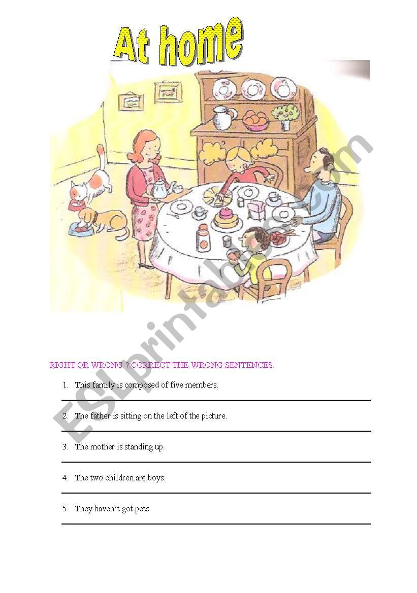 AT HOME worksheet