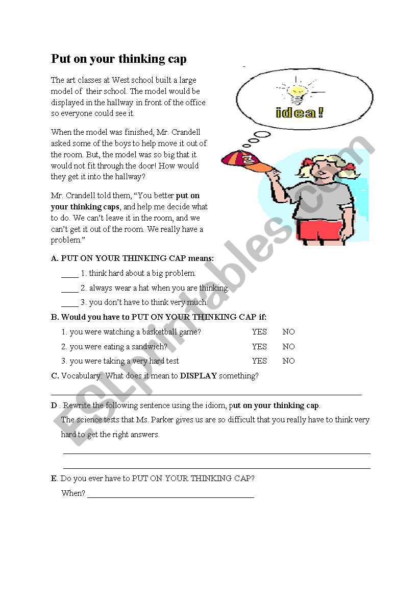 Idioms worksheet worksheet Idioms worksheet worksheet