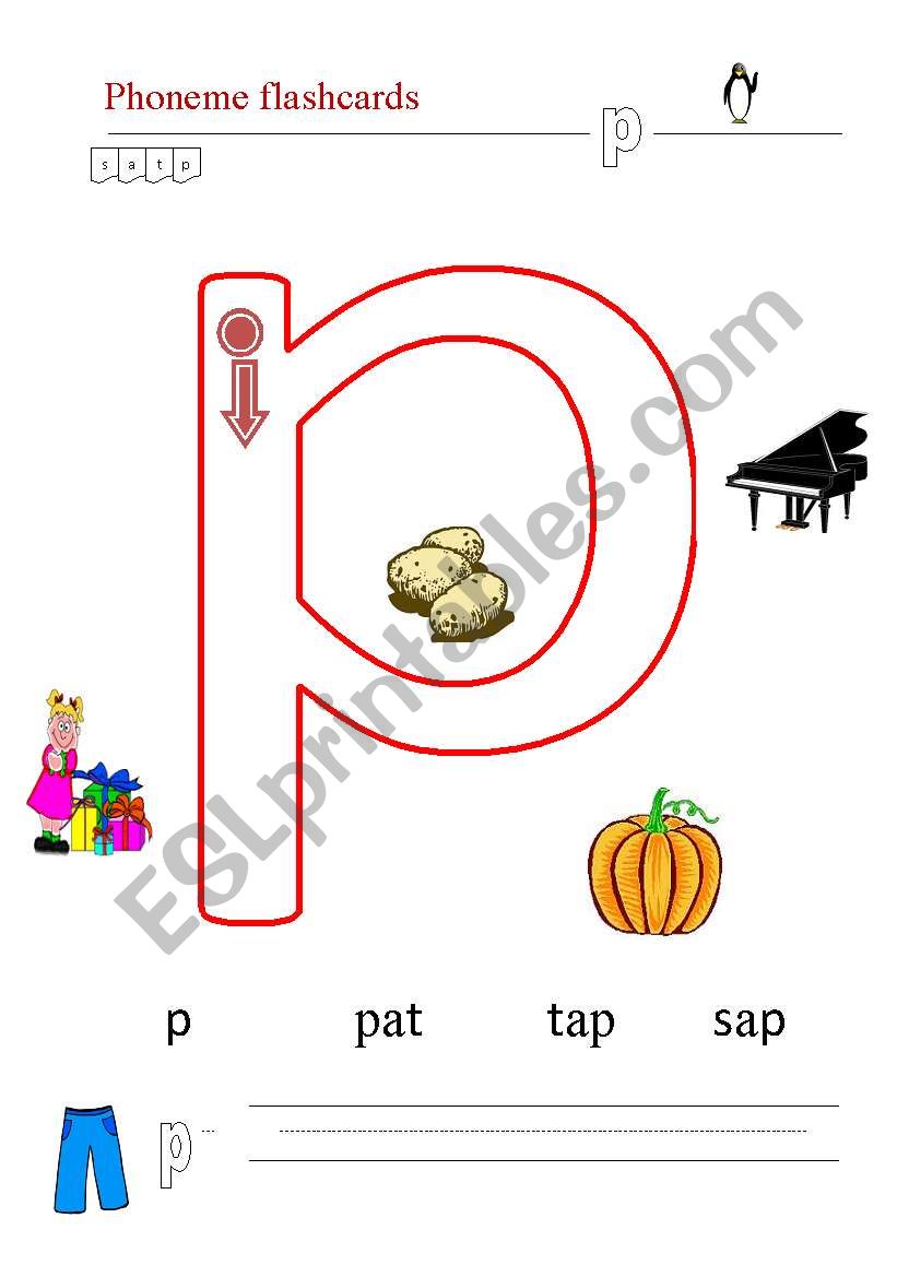 alphabet, p worksheet
