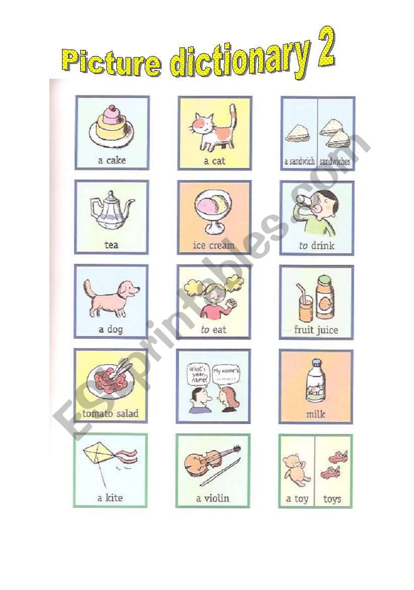 PICTURE DICTIONARY 2 worksheet