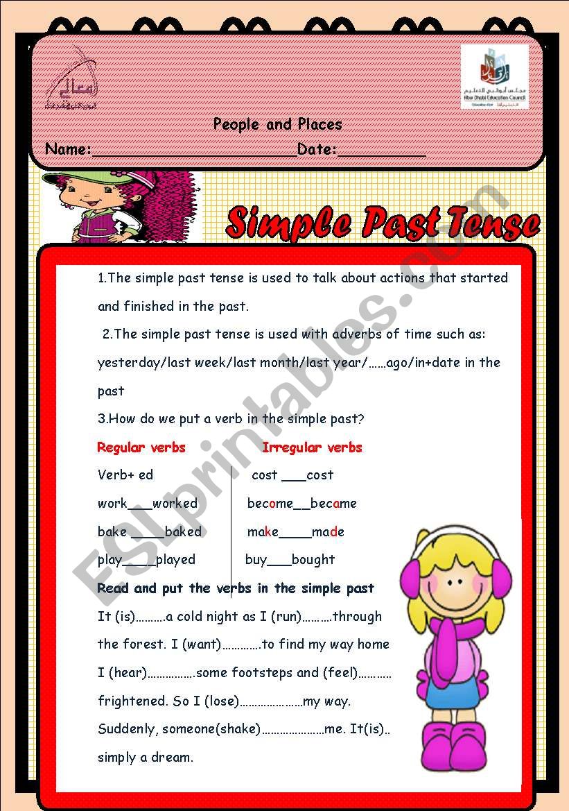 past simple tense worksheet