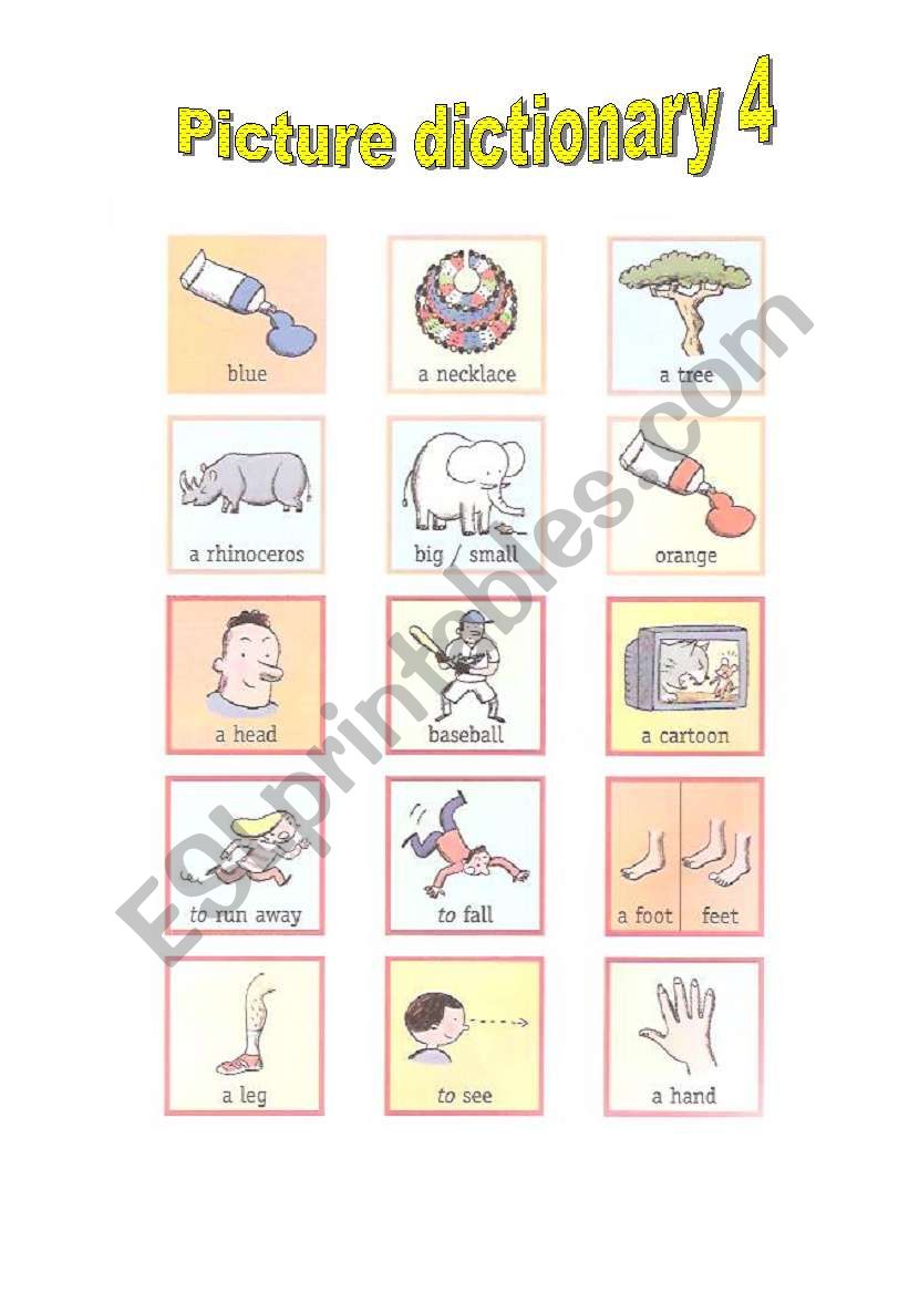 PICTURE DICTIONARY 4 worksheet