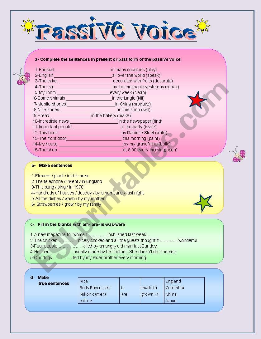 passive voice- past and present  