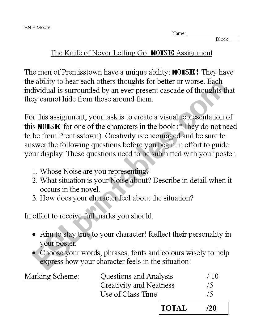 noise worksheet