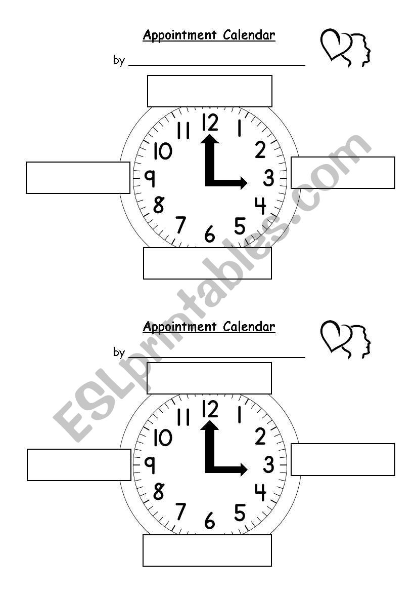 Appointment Clock worksheet