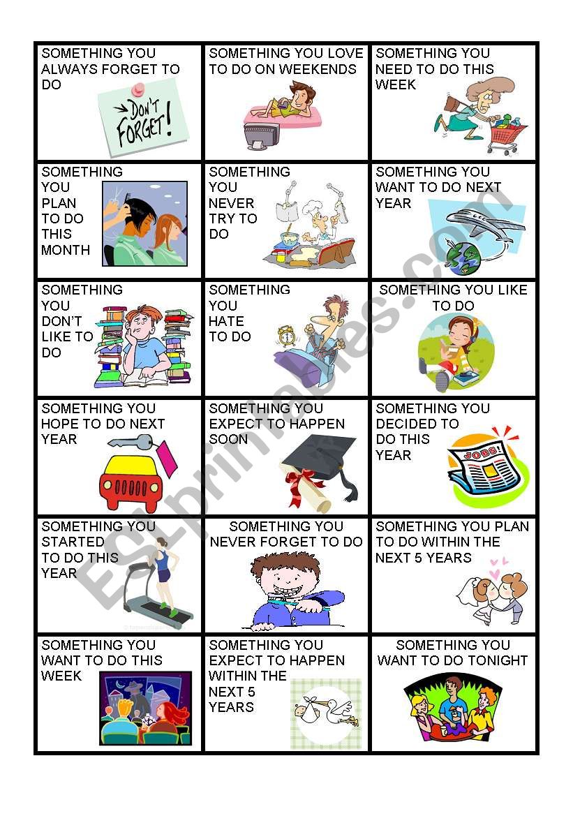 Verbs followed by infinitives worksheet