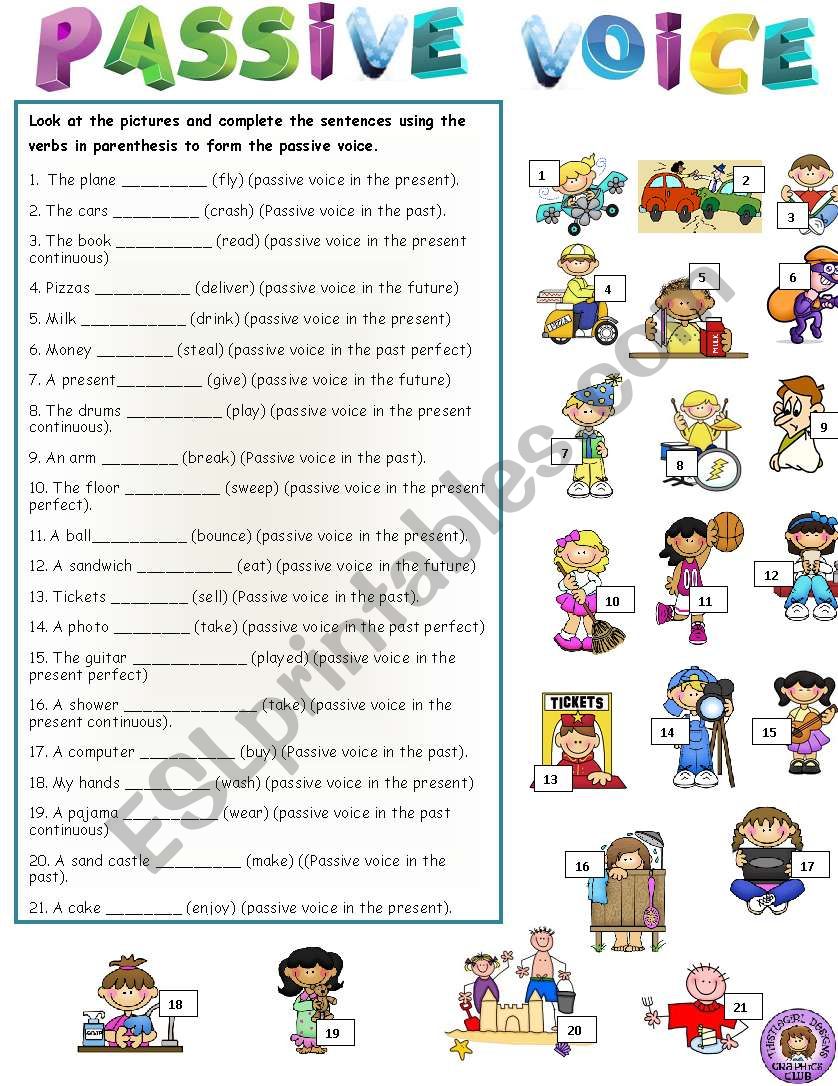 PASSIVE VOICE (DIFFERENT TENSES)