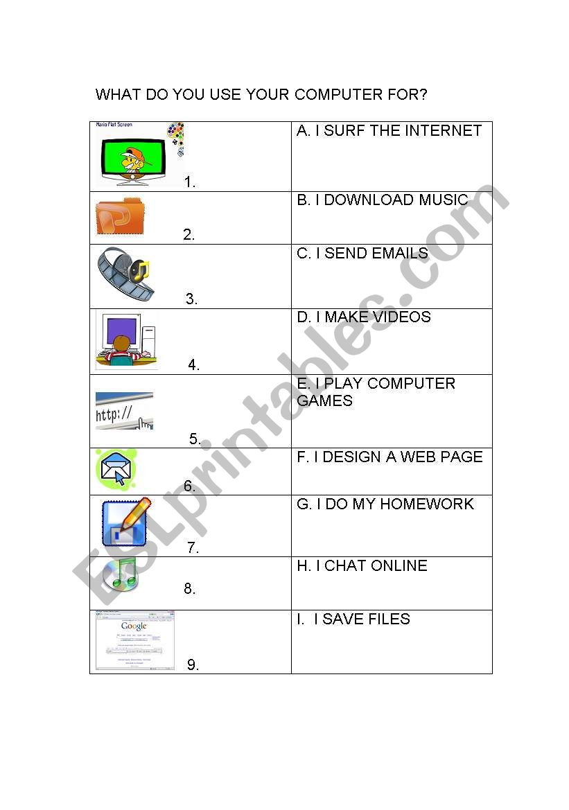 what do you use your computer for