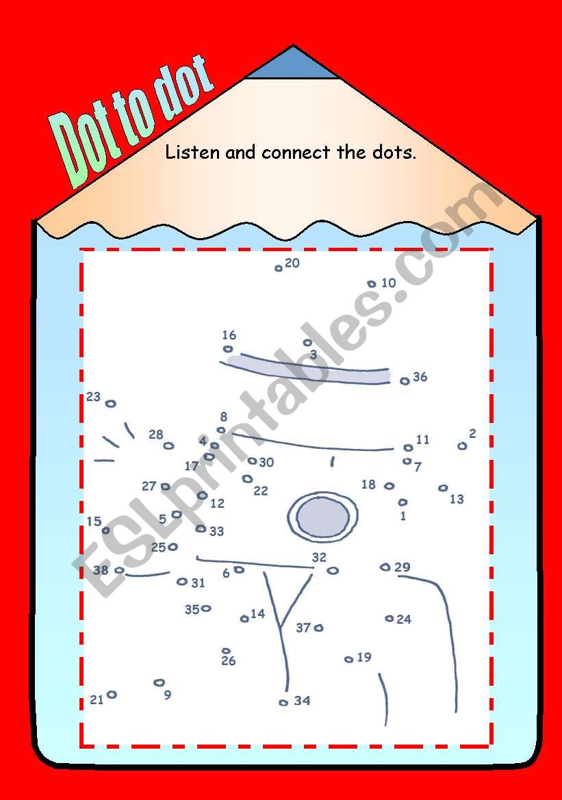 Dot to dot - Mixed numbers- Listening Activity (With KEY)