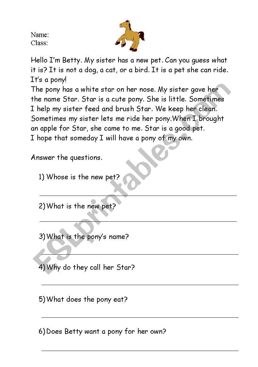 little pony worksheet