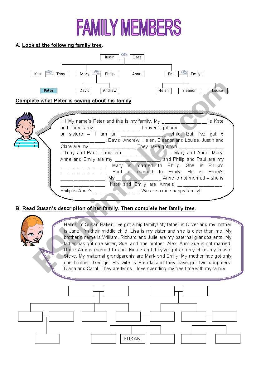 The family worksheet