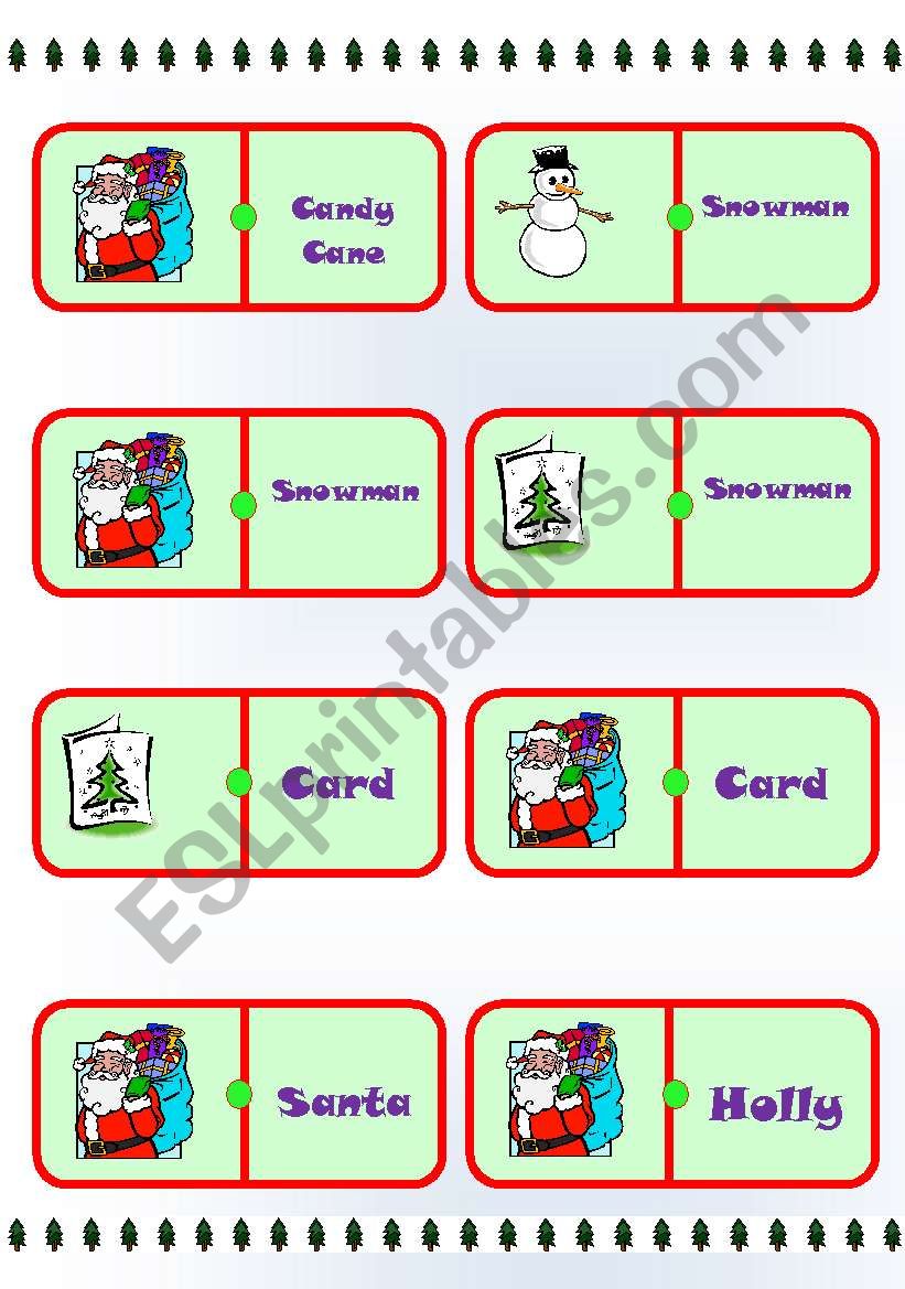 CHRISTMAS DOMINOES (part 2) worksheet