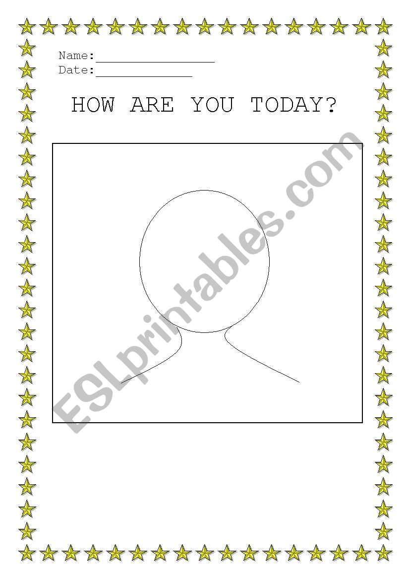 How are you today? worksheet