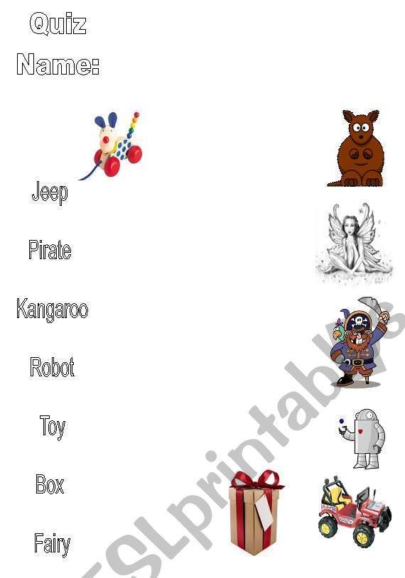  TOYS QUIZ   worksheet