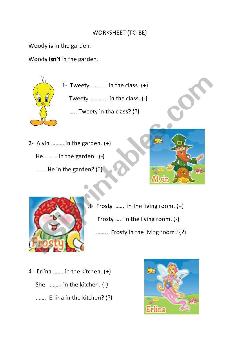 TO BE grade 2 worksheet