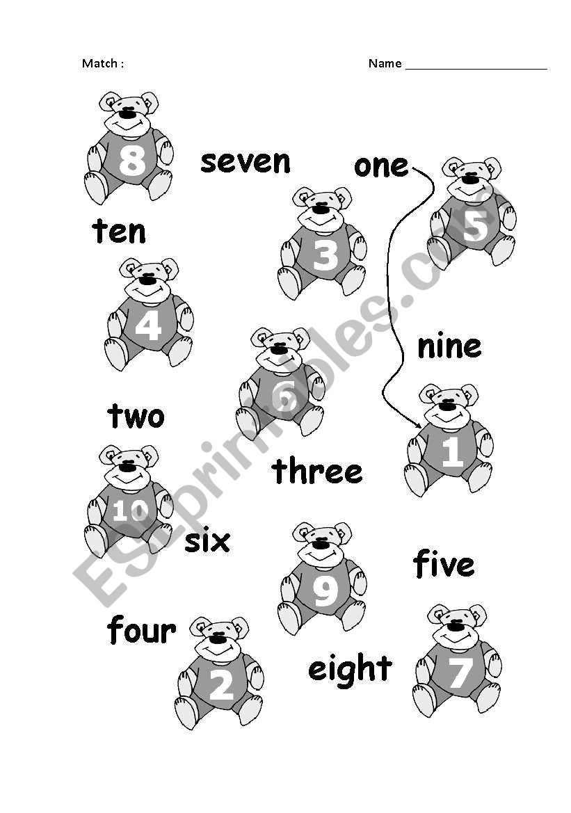 numbers 1-10 worksheet