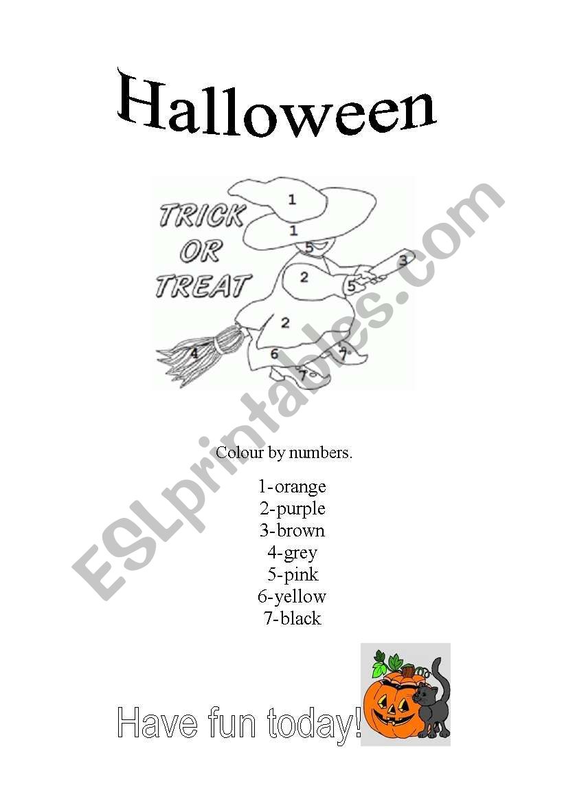 Halloween worksheet