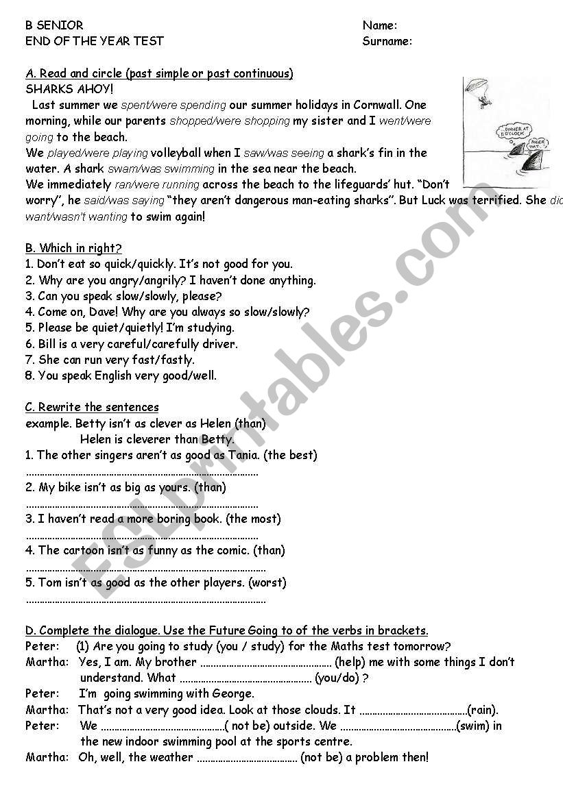 Various!:) worksheet