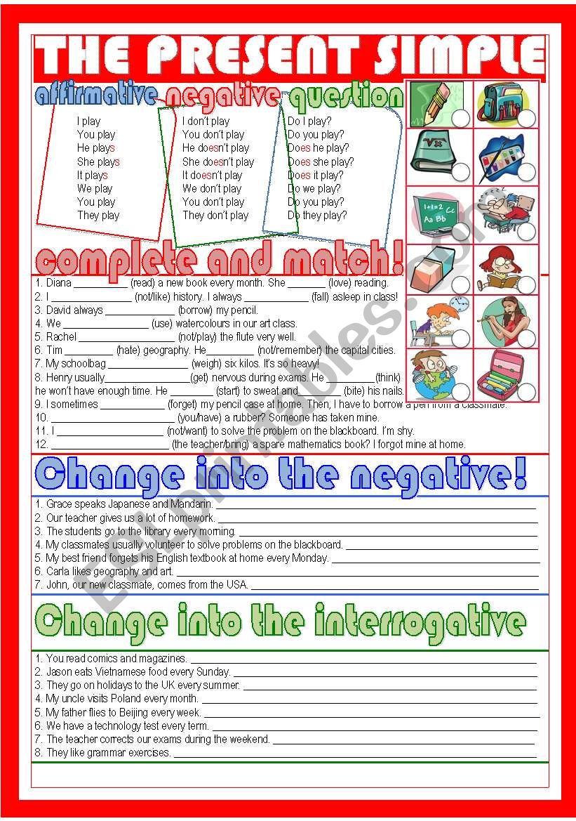 The Present Simple worksheet