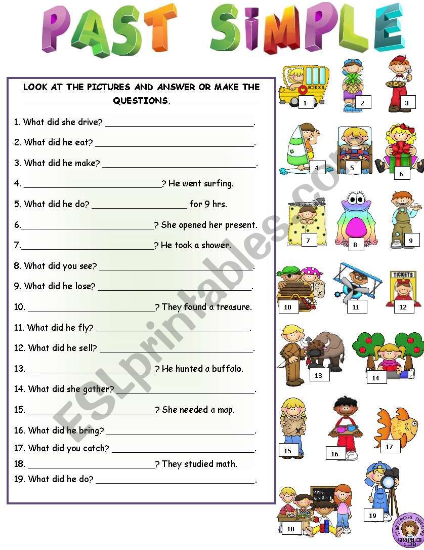 PAST SIMPLE worksheet