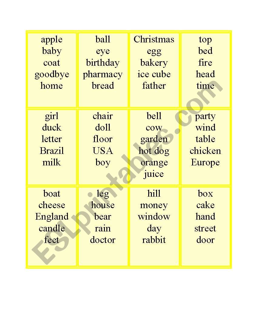 Drawing cards worksheet