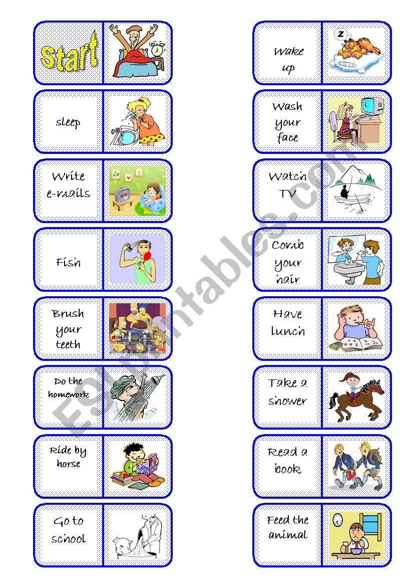 Daily routines domino - part 1