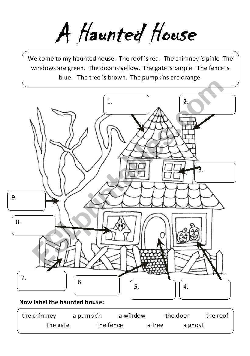 Haunted House worksheet