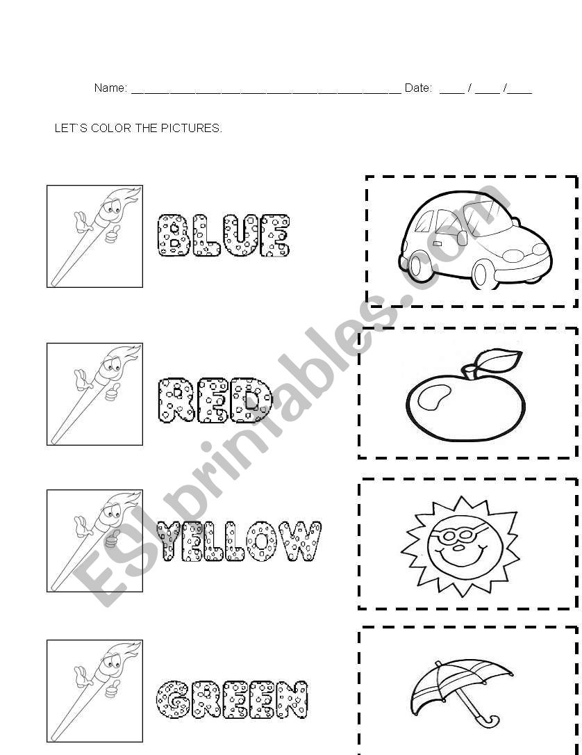 Colors worksheet