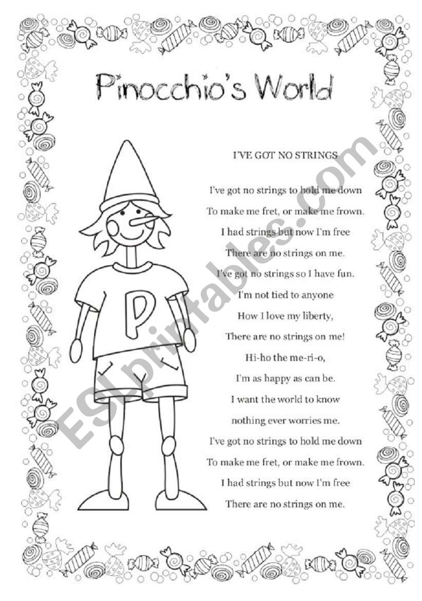 Printable Story Of Pinocchio