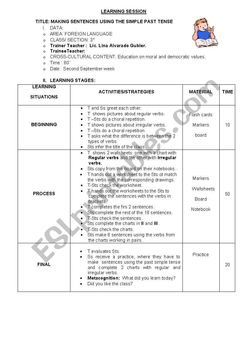 simple past tense worksheet