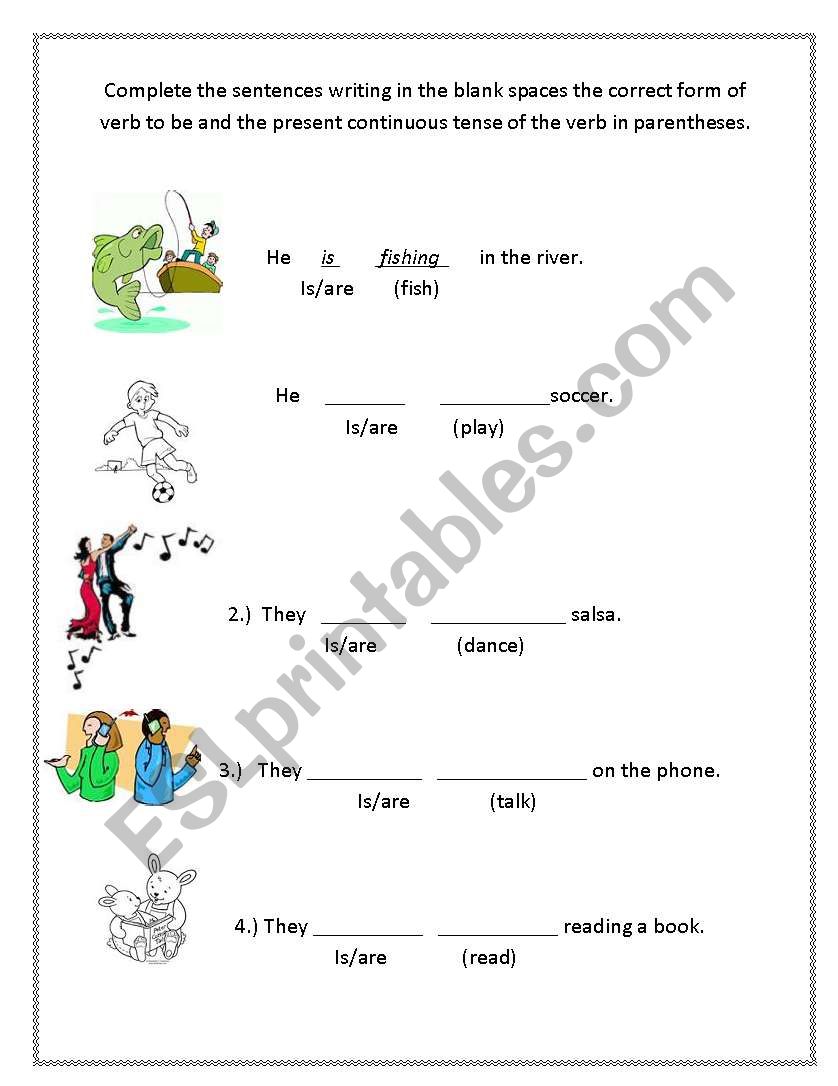 Present Continuous Tense worksheet