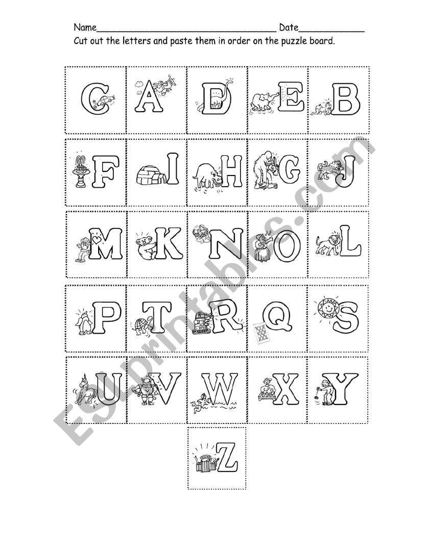 Alphabet worksheet