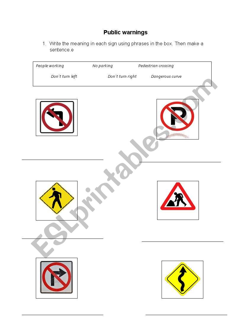 public warigs worksheet