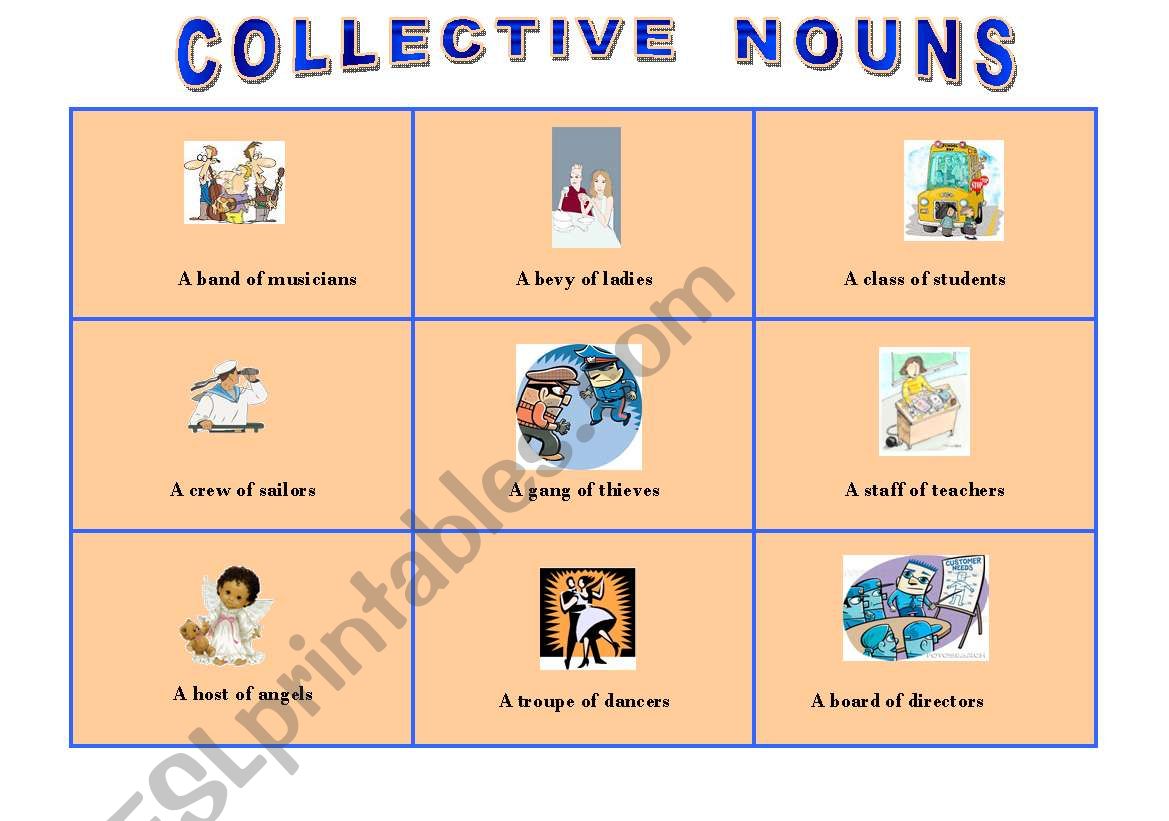 COLLECTIVE NOUNS worksheet