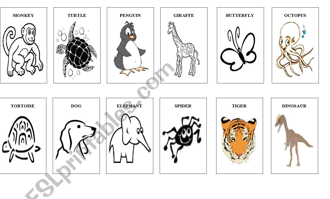 Animal mix cards worksheet