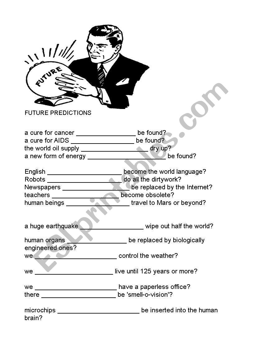 Future predictions worksheet