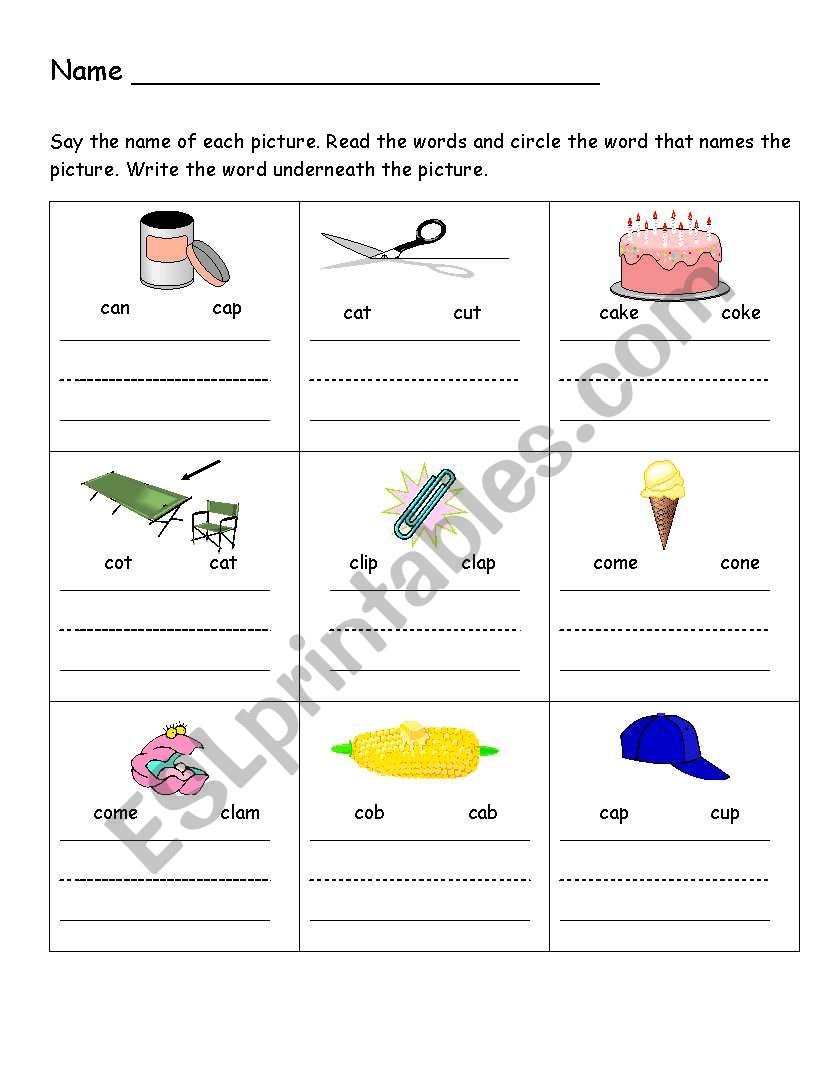 C writing practice worksheet