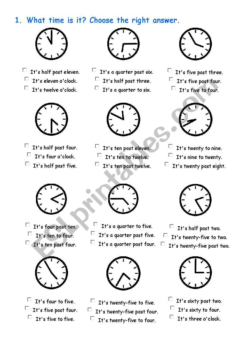 time worksheet