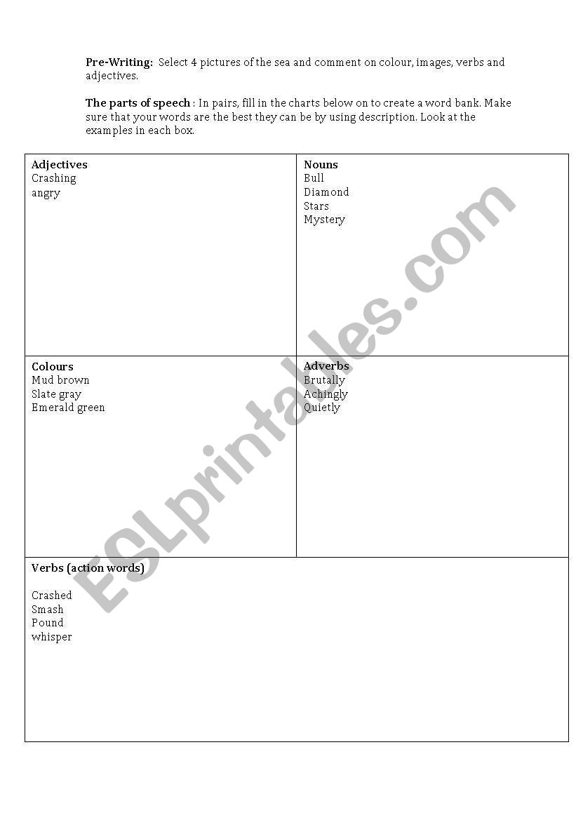 English worksheets: Writing Poetry