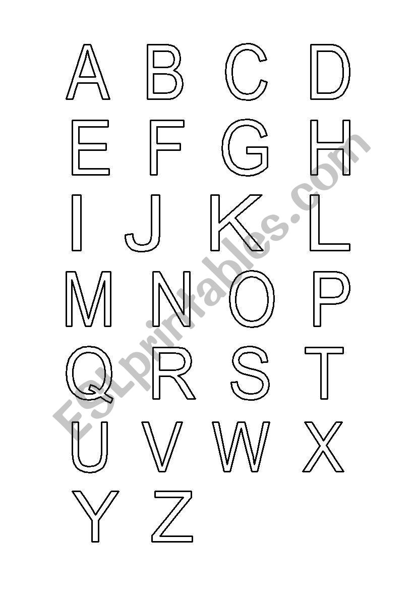 the Alphabet worksheet