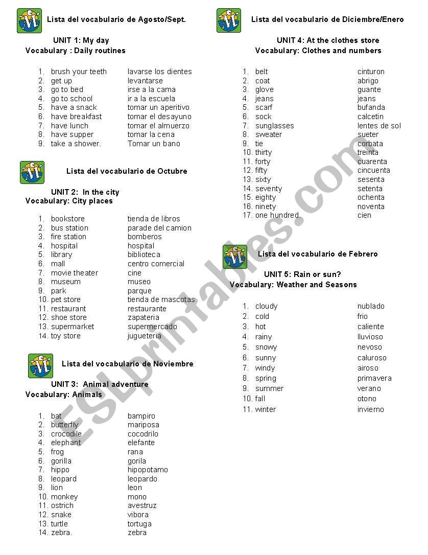 animals worksheet